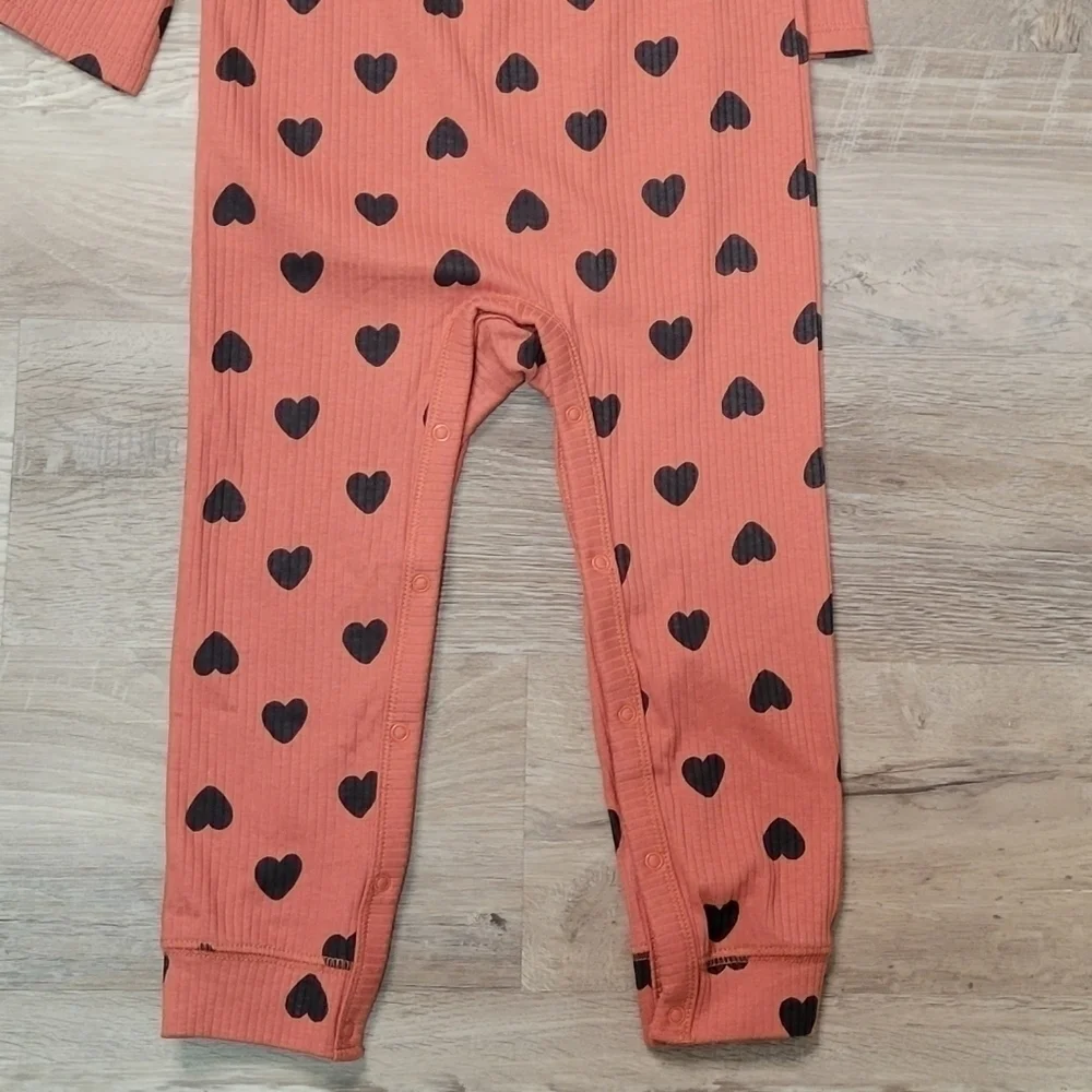 24 months  Baby Girl's Heart Romper with matching headband
